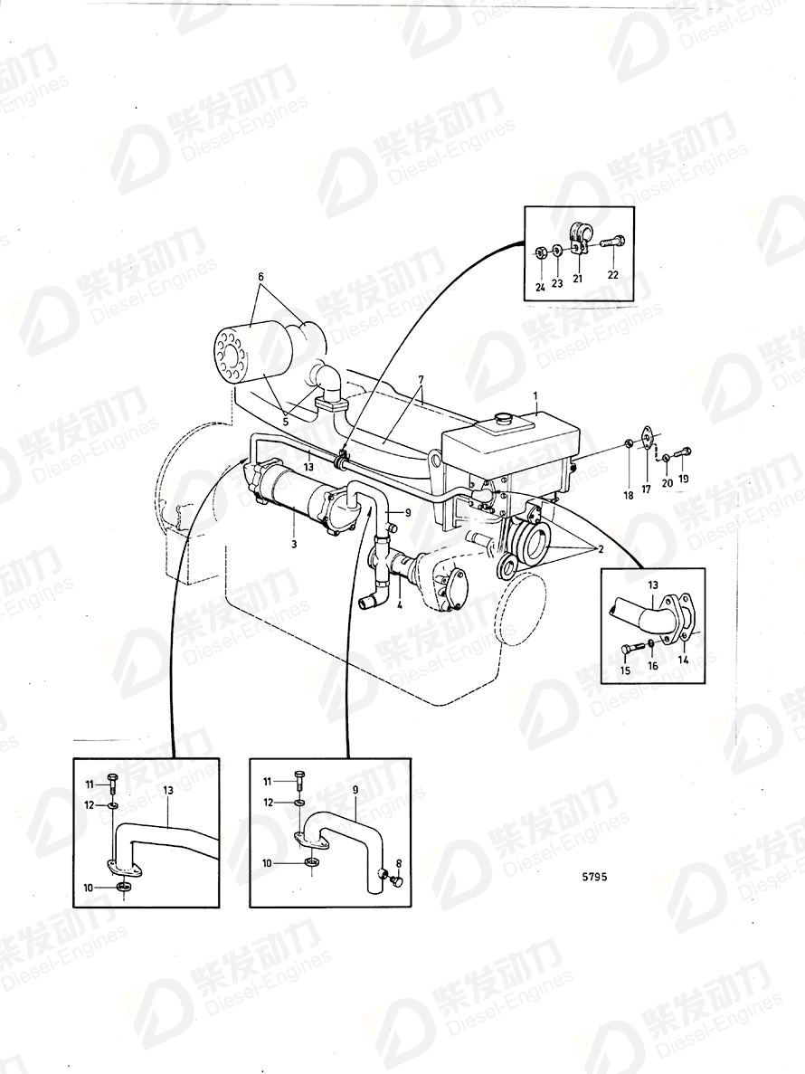 volvo penta Hexagon screw 955296 Drawing volvo penta Hexagon screw 955296 Drawing